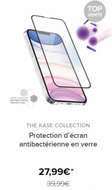 terial  protection  top vente  the kase collection protection d'écran antibactérienne en verre 