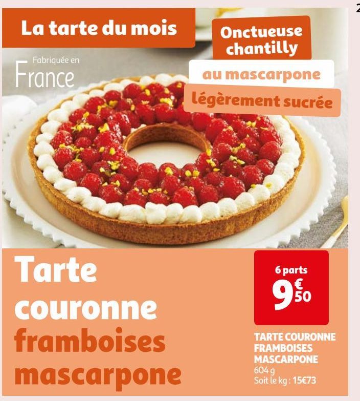 TARTE COURONNE FRAMBOISES MASCARPONE