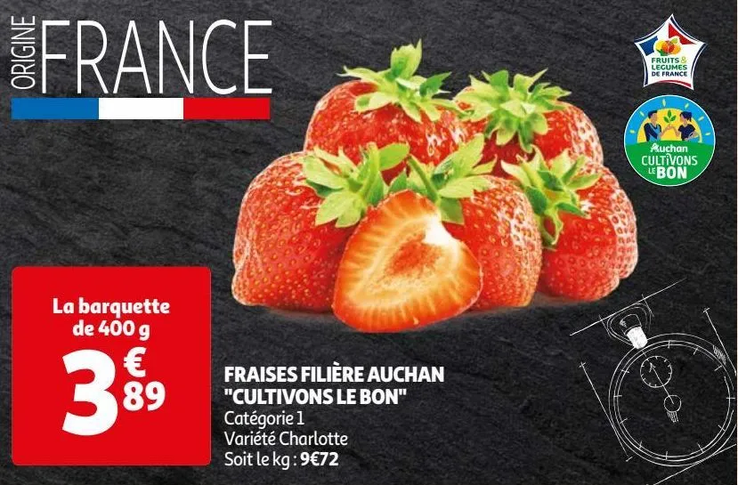 fraises filière auchan "cultivons le bon"