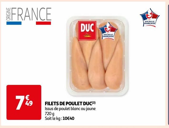 FILETS DE POULET DUC