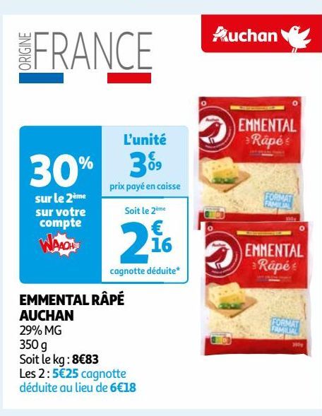  EMMENTAL RÂPÉ AUCHAN 