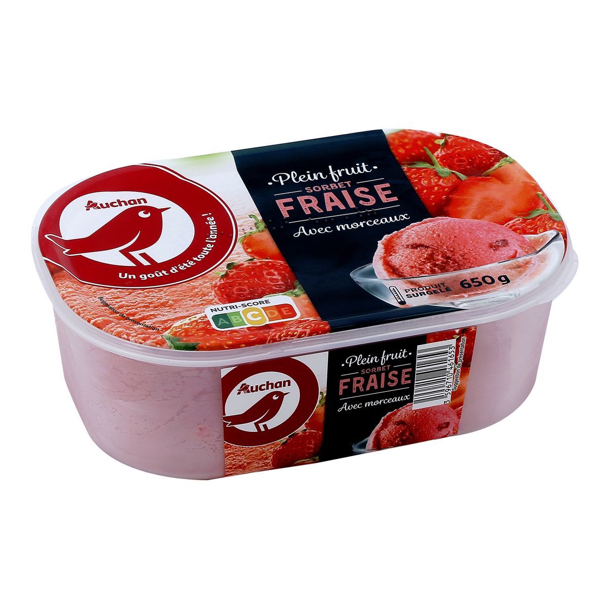 SORBET FRAISE SURGELÉ AUCHAN