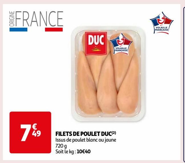 FILETS DE POULET DUC