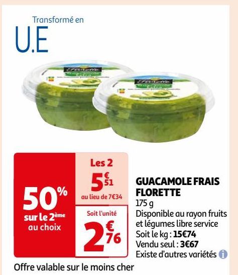 GUACAMOLE FRAIS FLORETTE