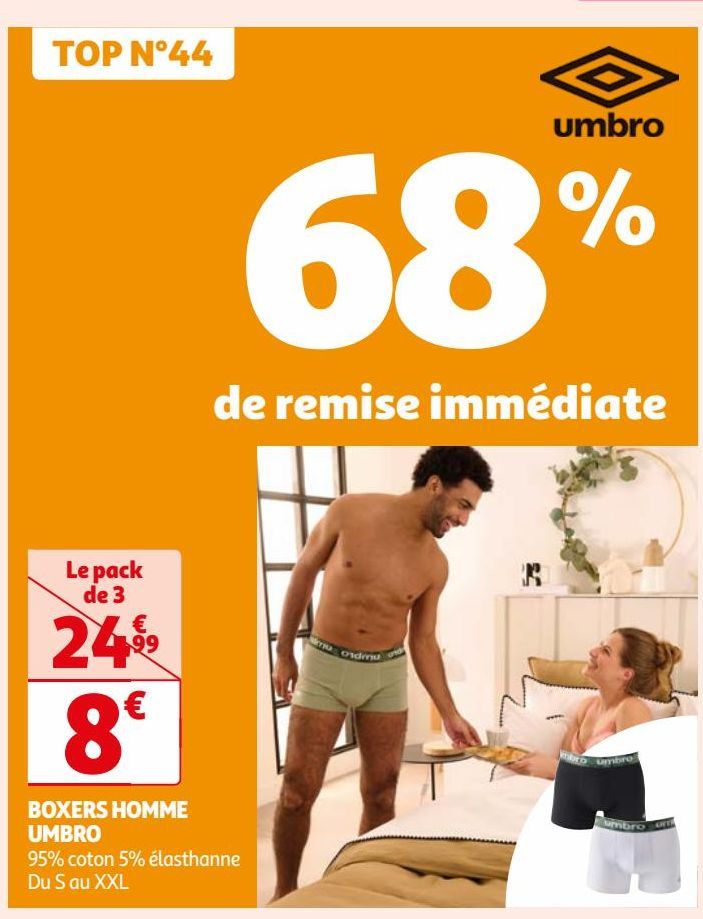 Boxer discount homme auchan