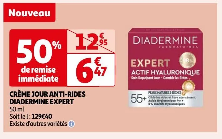 crème jour anti-rides diadermine expert