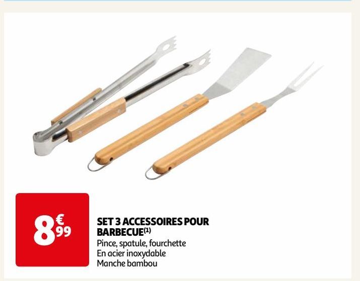 SET 3 ACCESSOIRES POUR BARBECUE