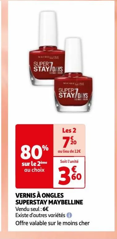 vernis à ongles superstay maybelline