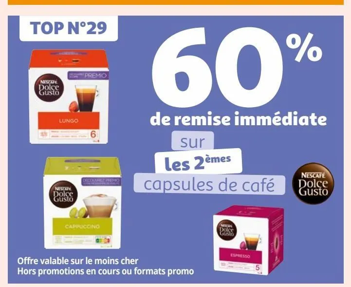 capsules de cafe dolce gusto
