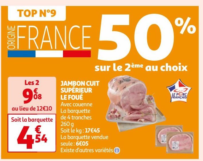 JAMBON CUIT SUPÉRIEUR LE FOUÉ