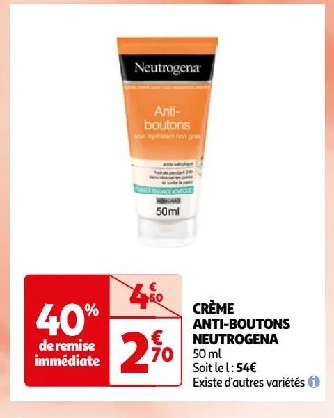 crème anti-boutons neutrogena 