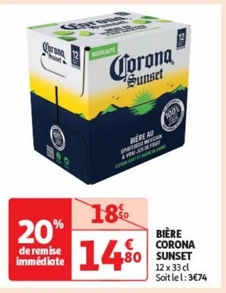 bière corona sunset 