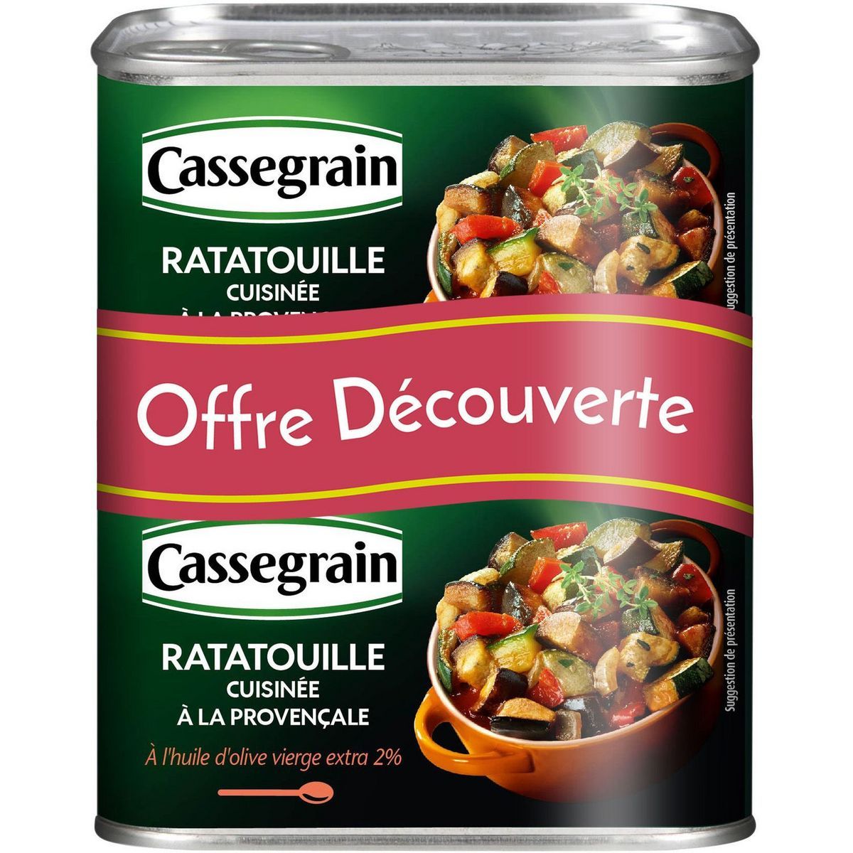 RATATOUILLE CUISINEE A LA PROVENCALE SANS ADDITIF CASSEGRAIN