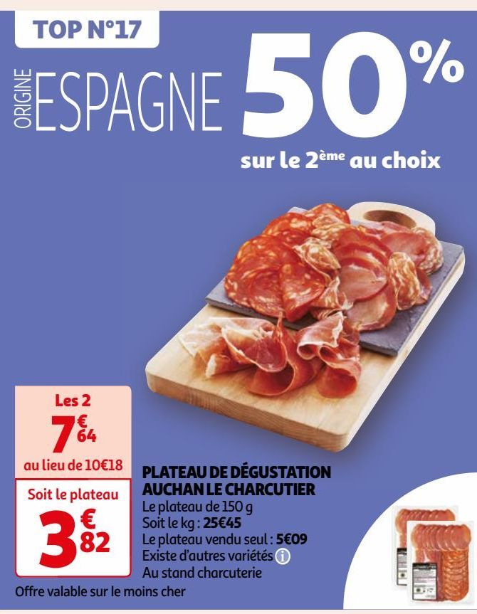  PLATEAU DE DÉGUSTATION AUCHAN LE CHARCUTIER