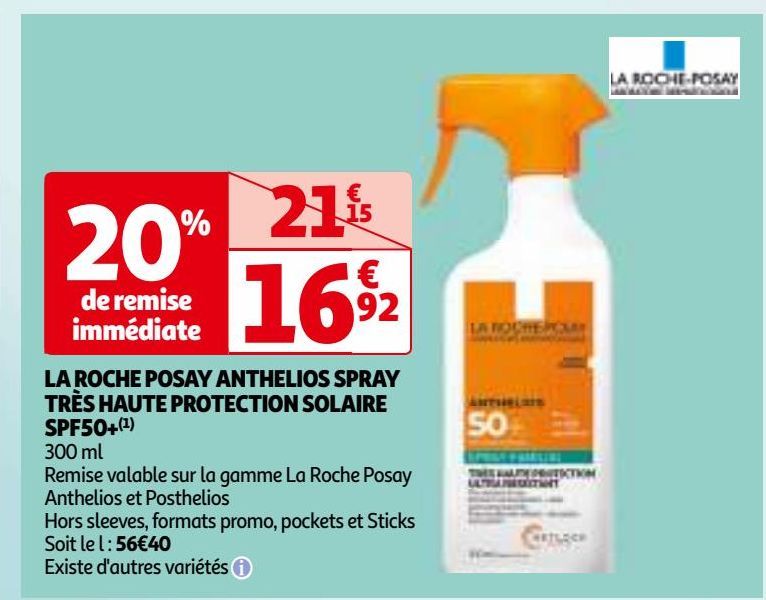 LA ROCHE POSAY ANTHELIOS SPRAY  TRÈS HAUTE PROTECTION SOLAIRE  SPF50+