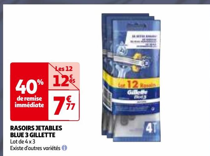 RASOIRS JETABLES  BLUE 3 GILLETTE