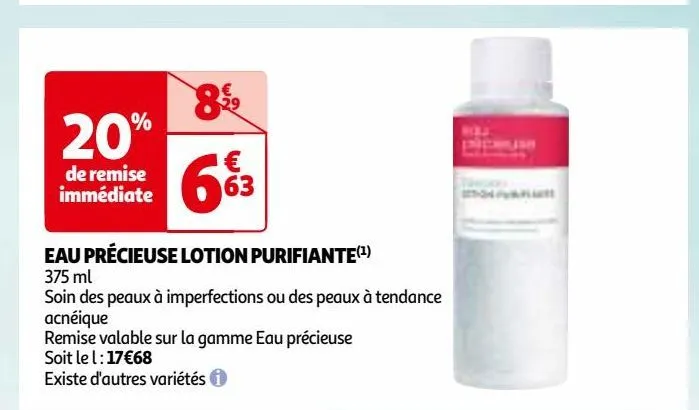 eau précieuse lotion purifiante