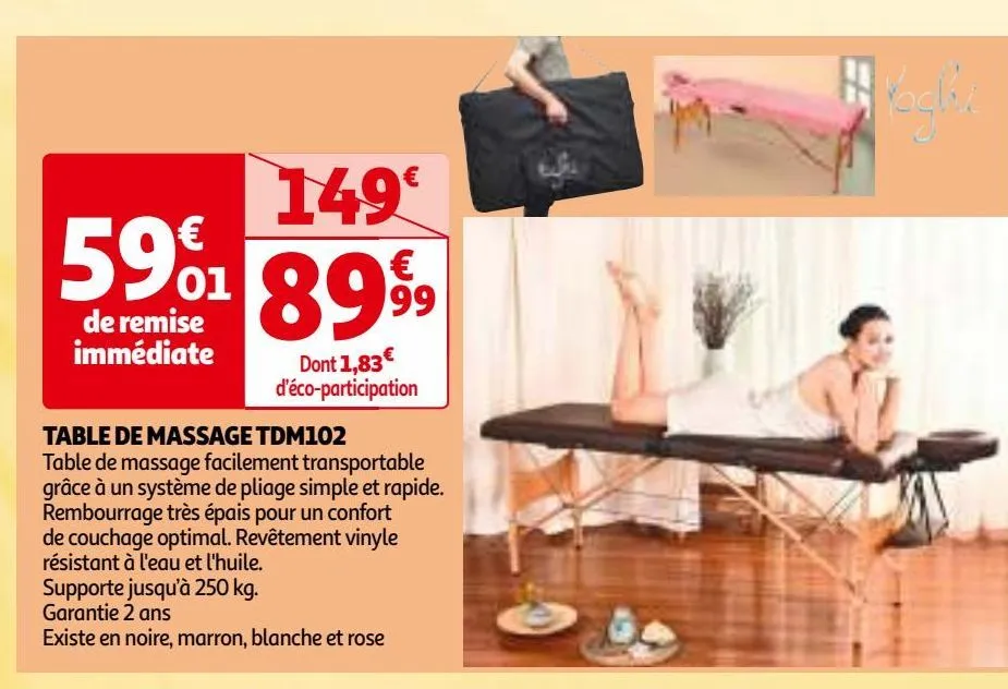  table de massage tdm102