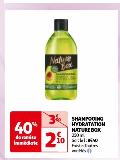  shampooing  hydratation  nature box