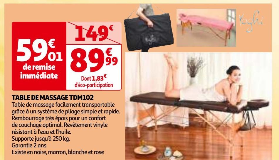  TABLE DE MASSAGE TDM102