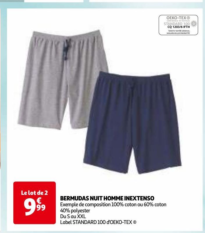  BERMUDAS NUIT HOMME INEXTENSO