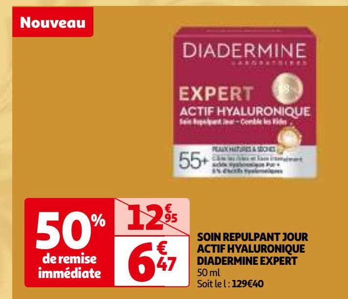 SOIN REPULPANT JOUR  ACTIF HYALURONIQUE  DIADERMINE EXPERT