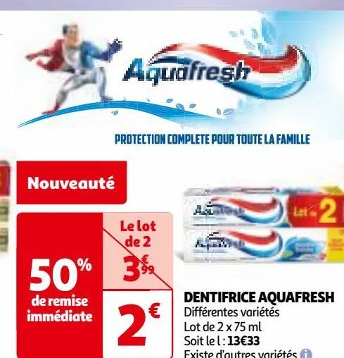  dentifrice aquafresh