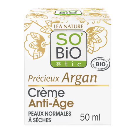 CRÈME ANTI-ÂGE  PRÉCIEUX ARGAN SO'BIO  ÉTIC