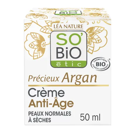 crème anti-âge  précieux argan so'bio  étic