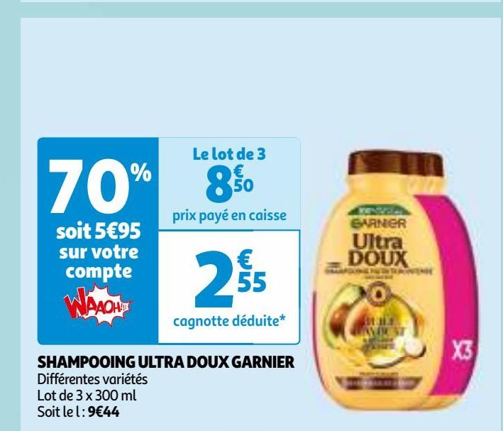  SHAMPOOING ULTRA DOUX GARNIER