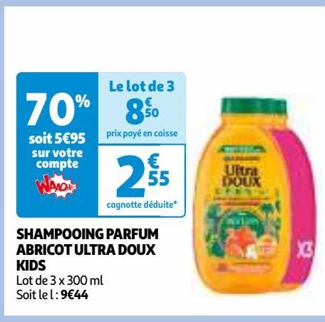 SHAMPOOING PARFUM  ABRICOT ULTRA DOUX  KIDS