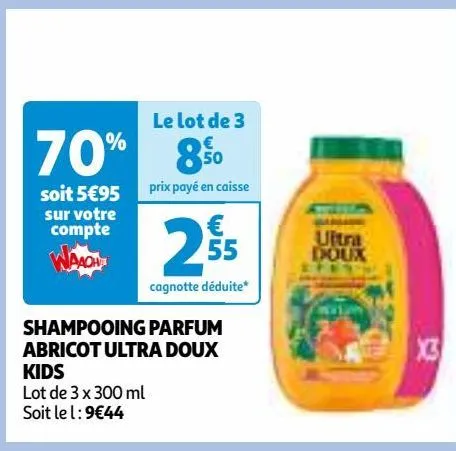 shampooing parfum  abricot ultra doux  kids