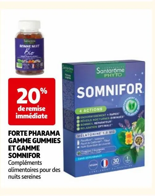 forte pharama gamme gummies et gamme somnifor