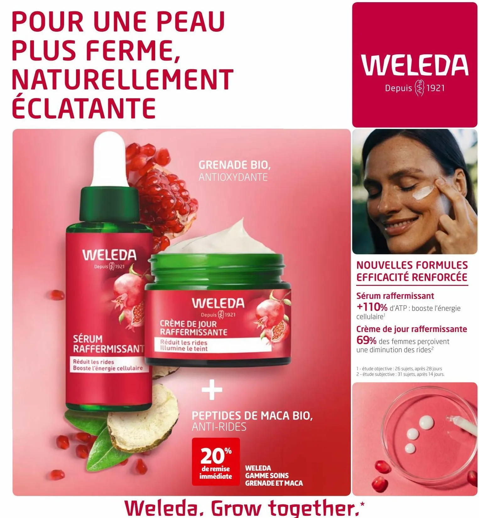 weleda gamme soins grenade et maca