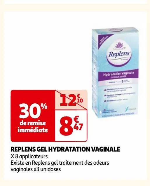 replens gel hydratation vaginale