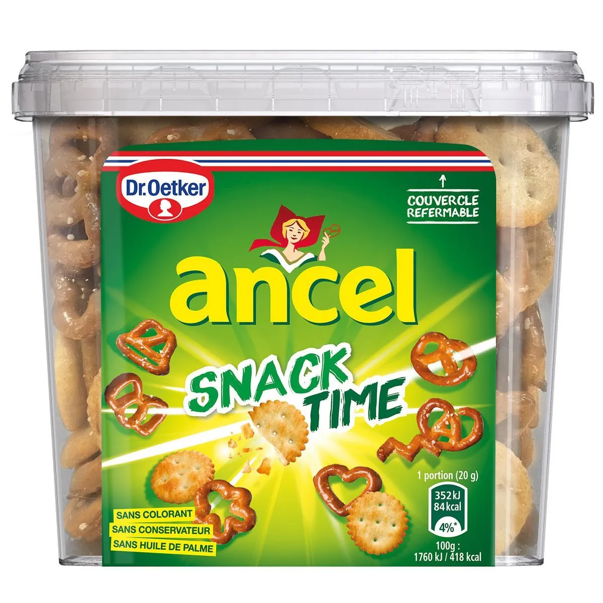 biscuits salés assortiment snack time ancel