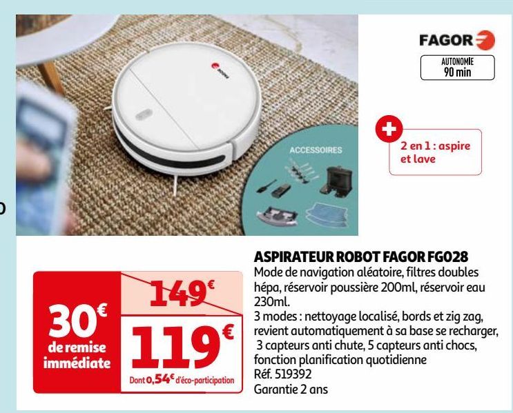 ASPIRATEUR ROBOT FAGOR FG028