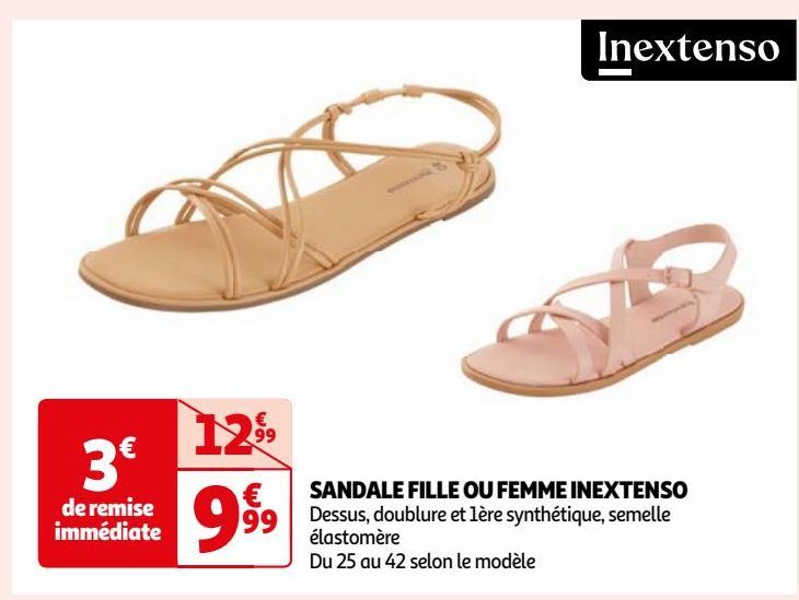 SANDALE FILLE OU FEMME INEXTENSO