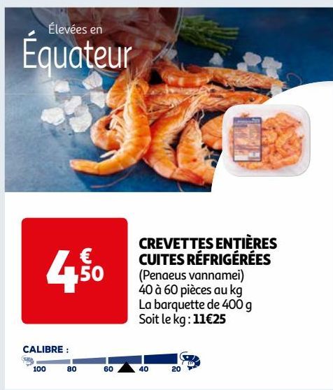 CREVETTES ENTIÈRES CUITES RÉFRIGÉRÉES