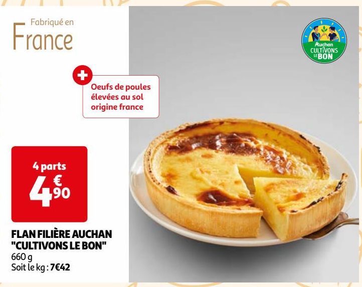 FLAN FILIÈRE AUCHAN "CULTIVONS LE BON" 