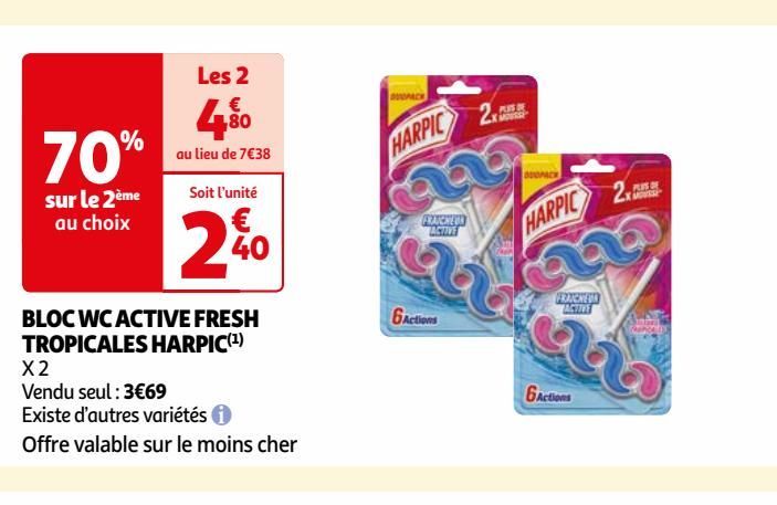 BLOC WC ACTIVE FRESH TROPICALES HARPIC