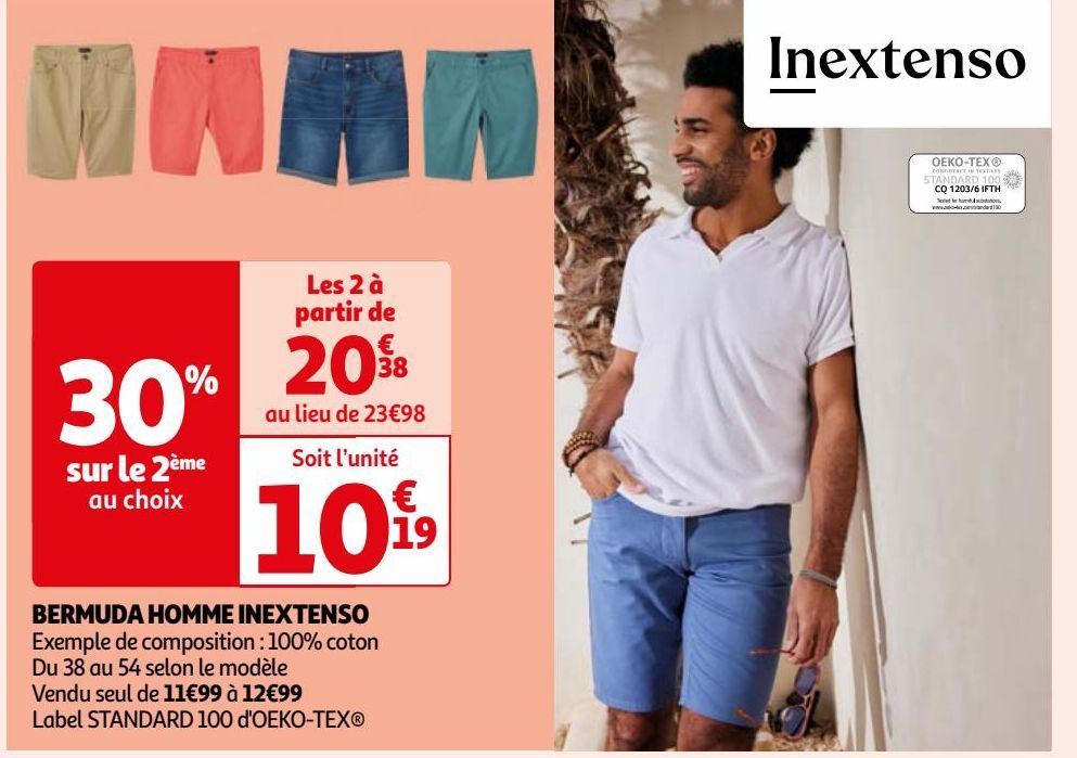 BERMUDA HOMME INEXTENSO