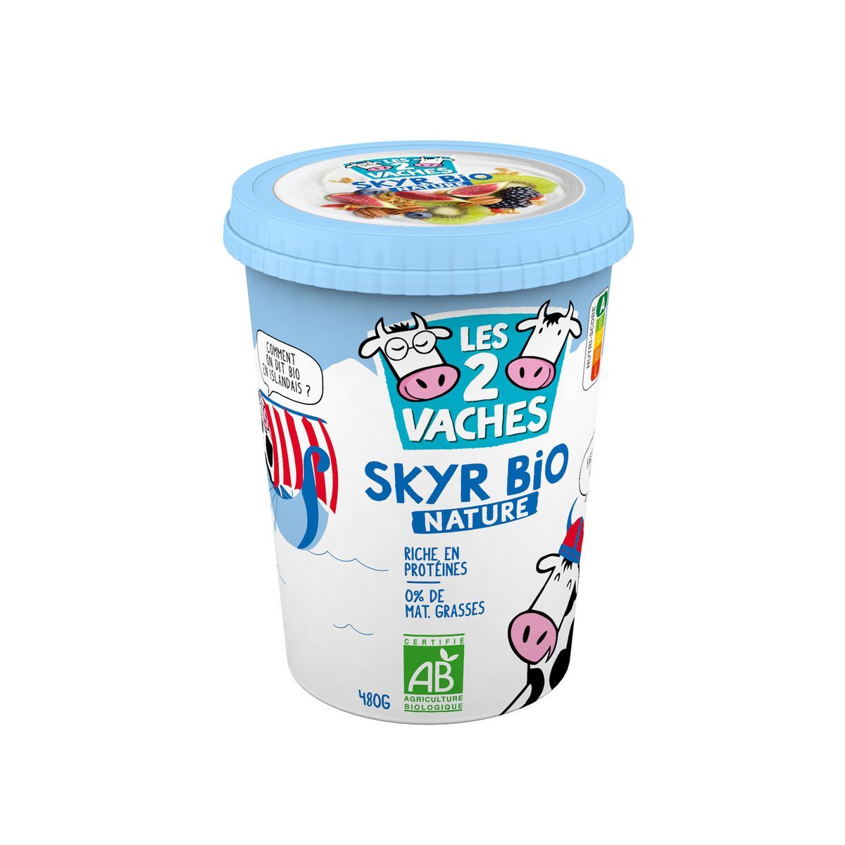 SKYR NATURE BIO LES 2 VACHES 