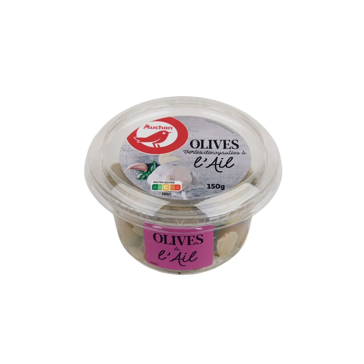 olives à l'ail auchan 