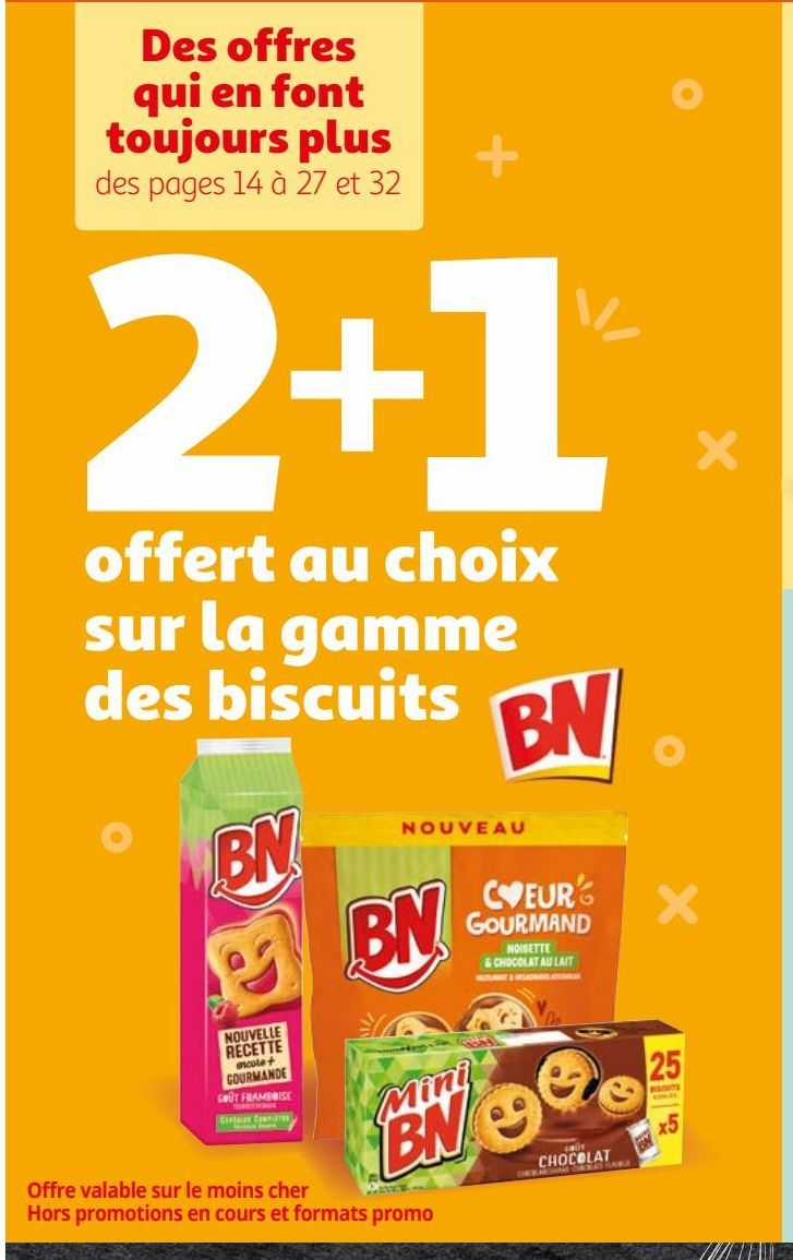 sur la gamme des biscuits BN