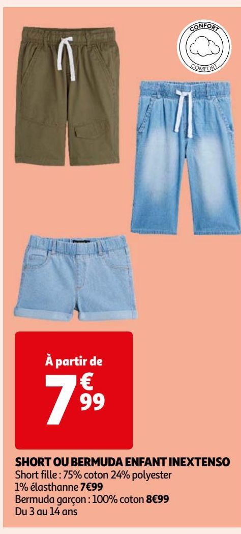 SHORT OU BERMUDA ENFANT INEXTENSO