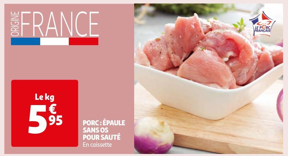 PORC : ÉPAULE SANS OS POUR SAUTE