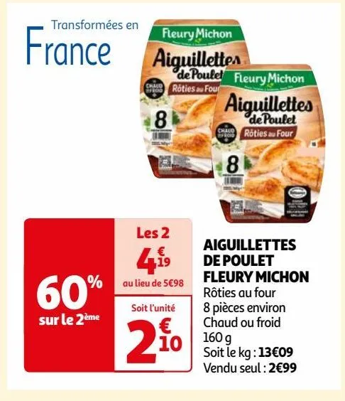 aiguillettes de poulet fleury michon