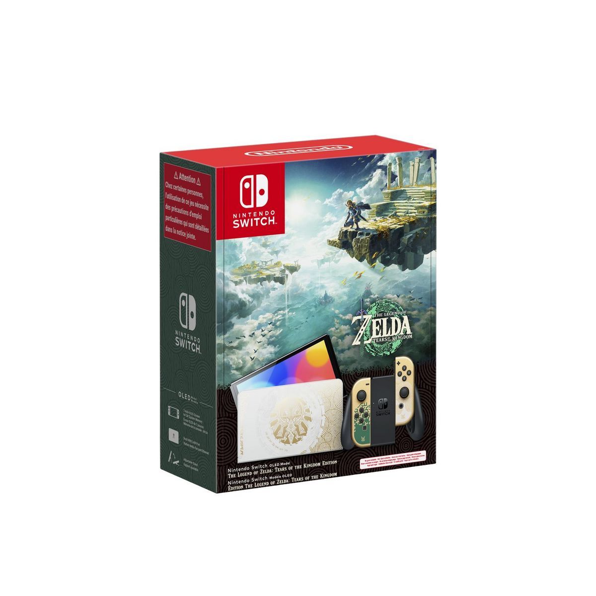 Existe : - La console Switch Oled The Legend of Zelda : Tears of the Kingdom, édition limitée