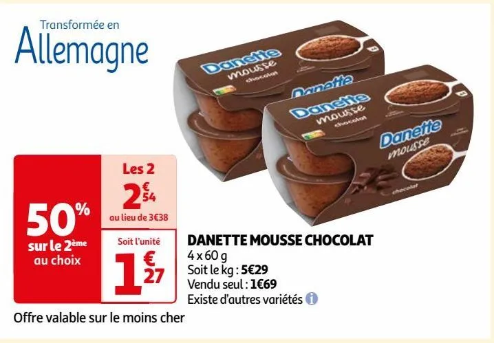 danette mousse chocolat